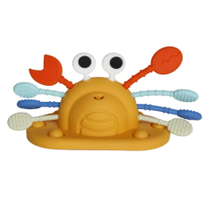 Bulle Bijouterie - Jouet à ventouse multisensoriel en silicone – Crabe